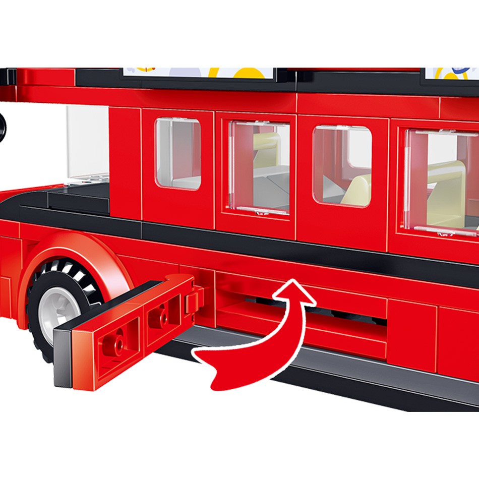 Bộ Đồ Chơi Lắp Ghép Mô Hình Xe Bus 2 Tầng Anh Quốc 398 Miếng Ghép đồ chơi xe ô tô