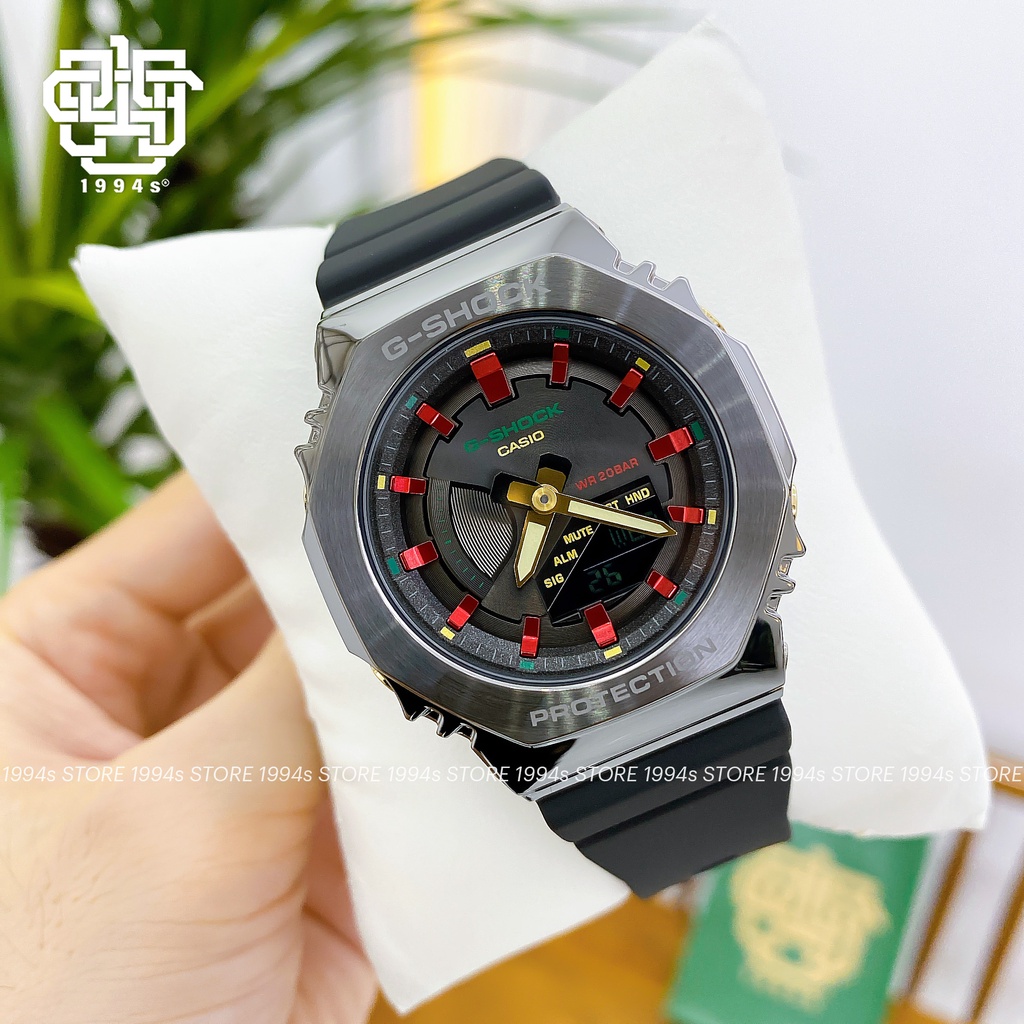 Đồng hồ unisex Casio G-Shock GM-S2100CH-1A chống va đập, vỏ thép không gỉ, chống nước 200m, hàng chính hãng