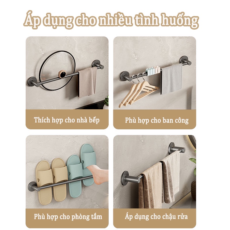 Giá treo khăn tắm GUANCHUANG dán tường không cần khoan lỗ bằng nhôm đa năng tiện lợi