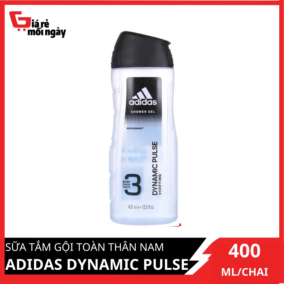 Sữa Tắm Gội Toàn Thân Nam Adidas Dynamic Pulse (Đen) 400ml