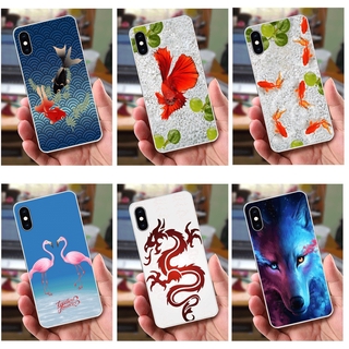 Ốp lưng iPhone XS Max (dẻo viền trắng trong) - Hình Cá, Rồng, Sói Cực Chất