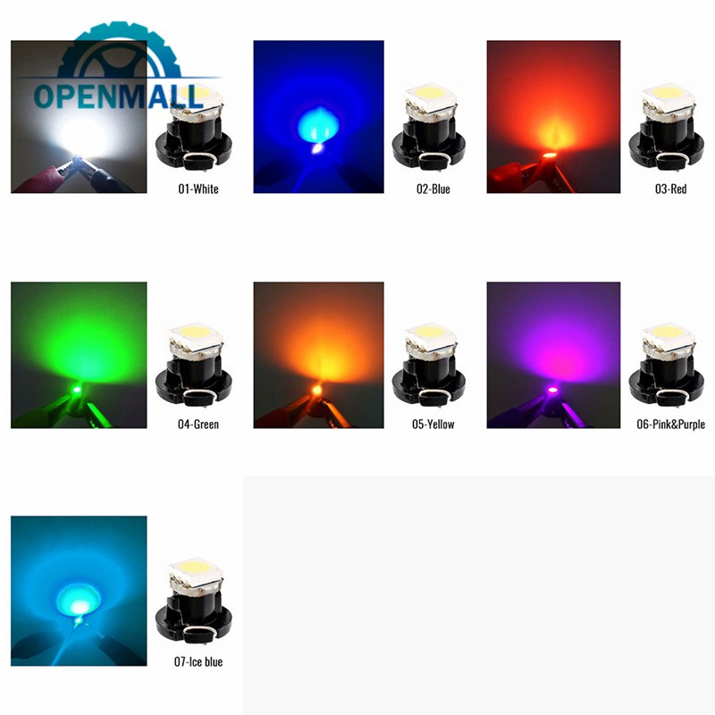 Set 10 đèn LED T4.2 1smd gắn bảng đồng hồ xe ô tô chuyên dụng