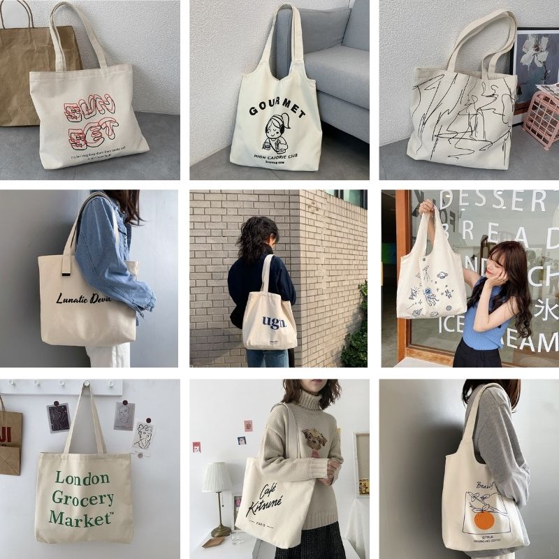 Túi tote vải canvas đeo chéo hàn quốc giá rẻ NAMIN STORE TT04