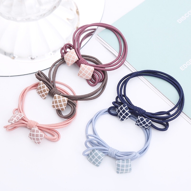 Combo 2c Dây Buộc Tóc Dễ Thương Cute phong cách Hàn Quốc - Thun cột tóc học sinh nhiều màu siêu rẻ
