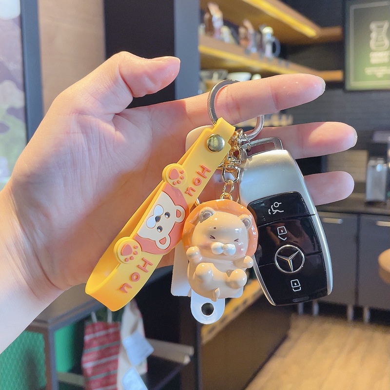 Hoạt Hình Móc Khóa Hình Sư Tử Bằng resin Xinh Xắn