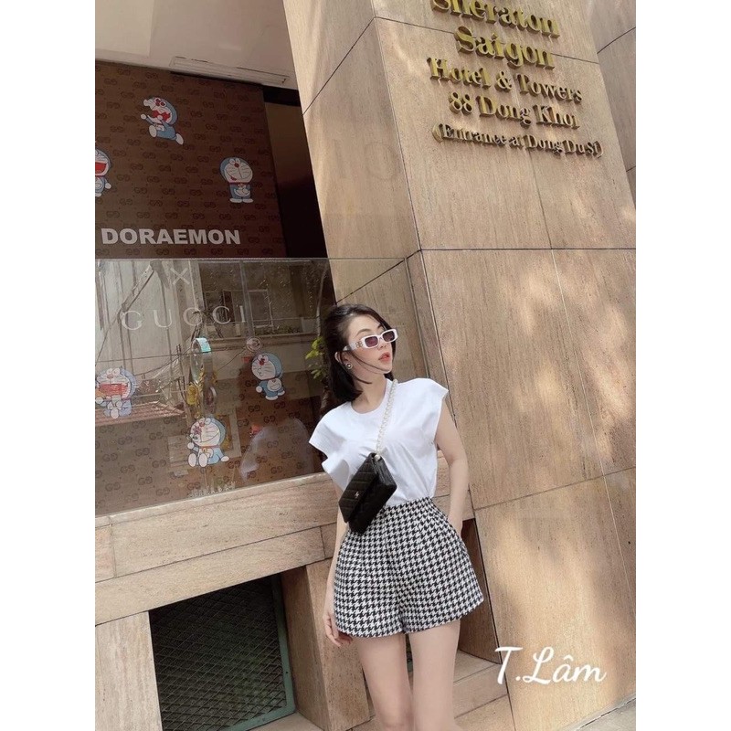 QUẦN SHORT KẺ SỌC DỄ MIX ÁO