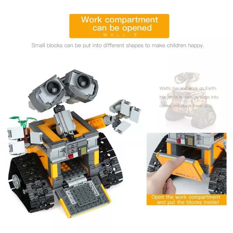 Đồ chơi Lắp ghép Mô hình Idea Robot WALL E Lepin 16003 Lion king 180042 Robot Biết Yêu WALL E Quà cho các bé trai