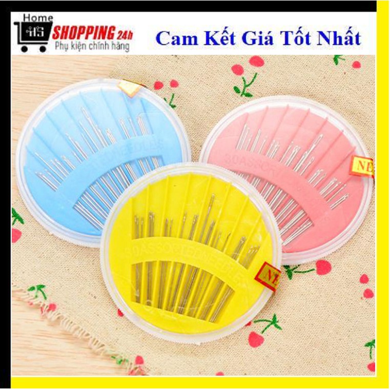 Bộ 24 kim may vá quần áo, bộ kim khâu tay tiện lợi, nhỏ gọn có hộp được dễ dang sử dụng và bảo quản homeshopping24h
