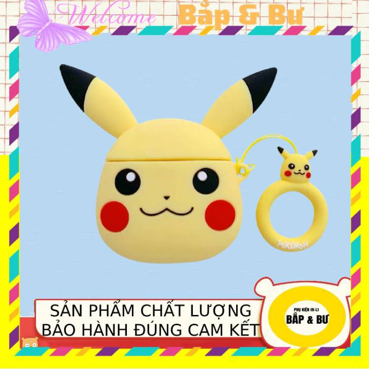 Vỏ bảo vệ bao đựng tai nghe Airpod 1/Airpod 2-Mã ốp pikachu