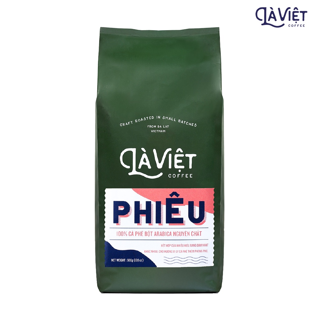 Cà Phê Bột LÀ VIỆT Phiêu 100% Arabica 500g Vị Phong Phú