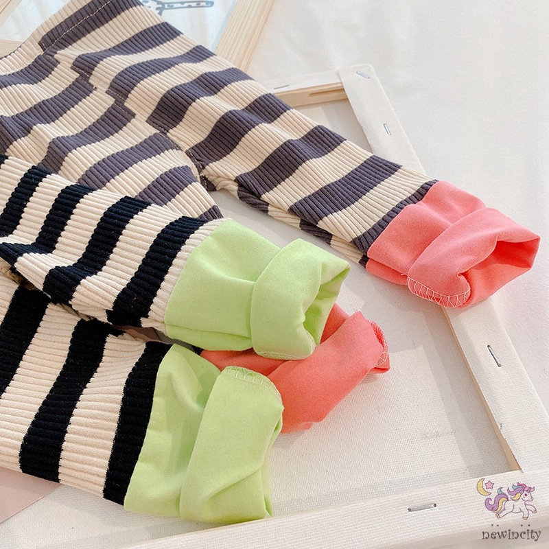 Quần Legging Kẻ Sọc Nhiều Màu Sắc Cho Bé Gái