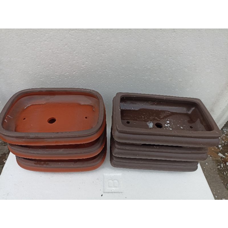 Combo 6 chậu chữ nhật cạn bonsai