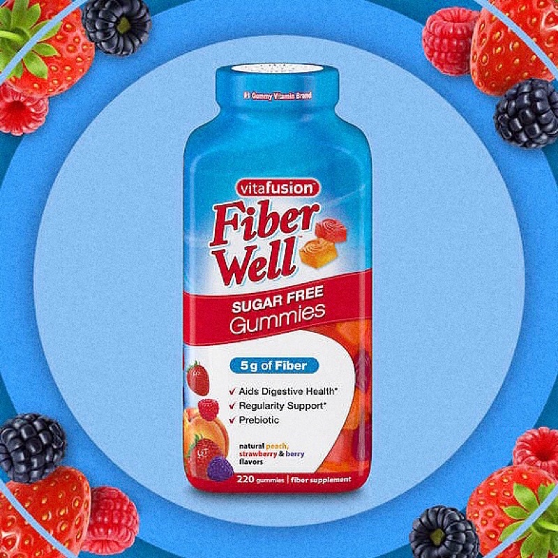 Kẹo dẻo không đường bổ sung chất xơ Fiber Well Gummies 220 viên Mỹ