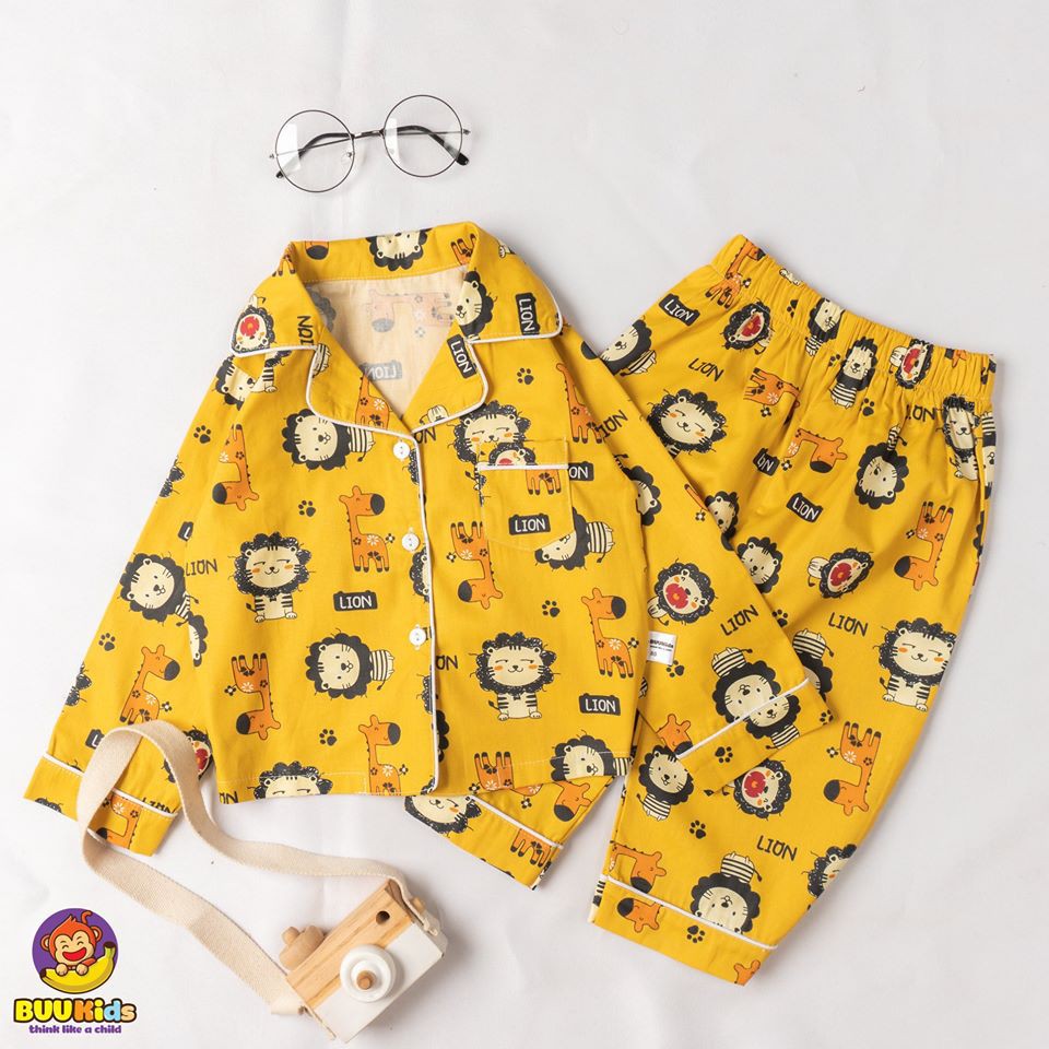 BỘ ĐỒ NGỦ PIZAMA COTTON LỤA SIÊU CUTE CHO BÉ