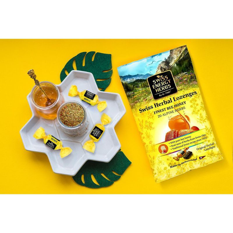 (Hàng Thụy Sĩ) Kẹo ngậm 20 loại thảo mộc+ mật ong Swiss Energy Herbs