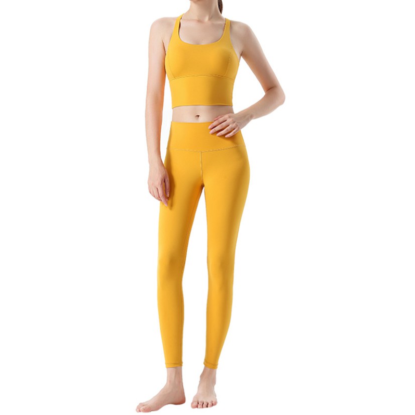 Bộ đồ tập gym yoga hàng cao cấp áo croptop có mút ngực chất co giãn mềm mát PT168 (PT Sport)