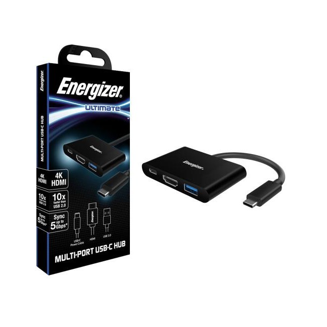 [Mã ELREHOT giảm 10% đơn 100K] Bộ chuyển Usb-C3.1 Hub Energizer USB-A/ USB-C/ HDMI - HC303CV. Bảo hành 2 năm