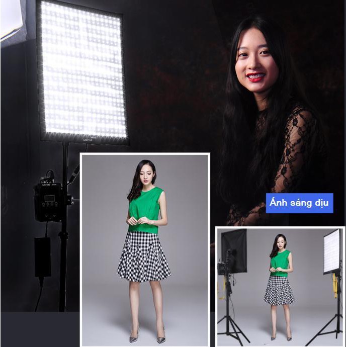 Bộ 2 đèn led cuộn 200w NiceFoto SCP1000B 5600K