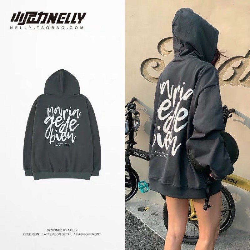 [Sẵn] Áo Hoodie Nelly [2356] chất nỉ bông dáng unisex form rộng Maria gede bien <nelly . heybig> | BigBuy360 - bigbuy360.vn