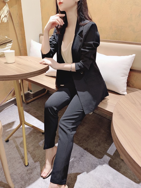 Set blazer 3in1 áo quần