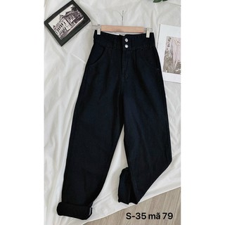 Quần jean baggy nữ 🚀FREESHIP🚀 Quần jean baggy nữ lưng cao màu đen size đại MS97 thời trang bigsize 2KJean , ' , -