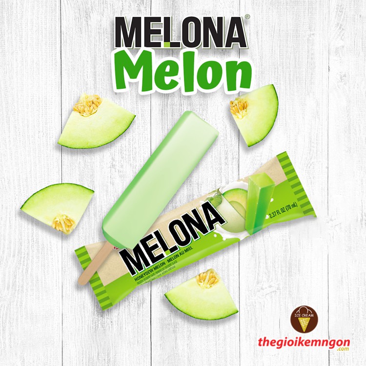 [KEM NGON] Kem dưa lưới Melona Melon Ice Bar Binggrae Hàn Quốc 80ml