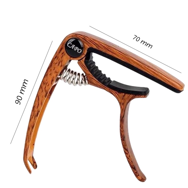 Capo kẹp đàn guitar acoustic classic ukulele cao cấp màu vân gỗ
