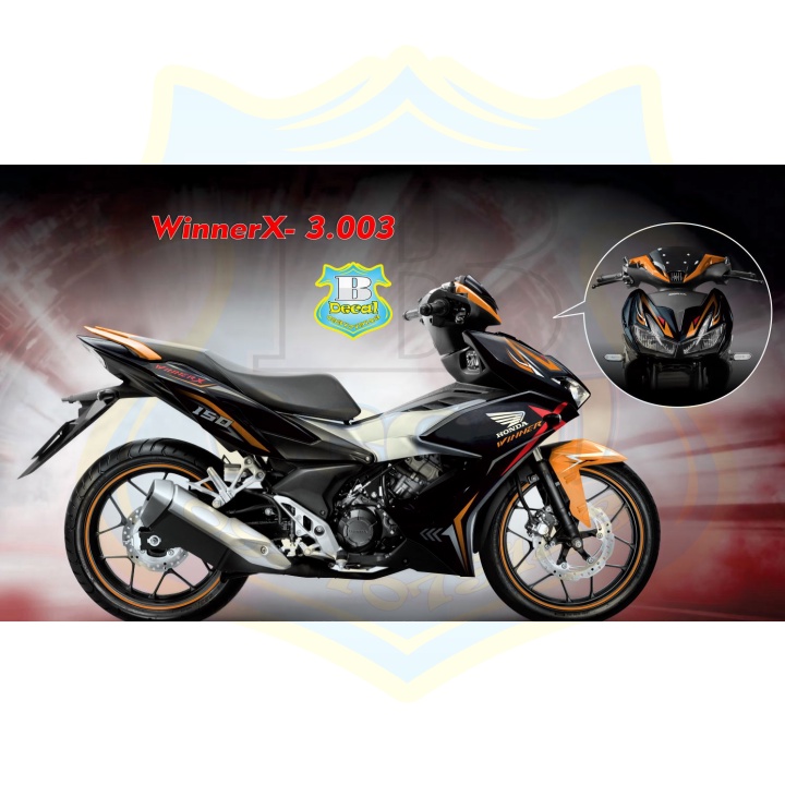 ( Quí khách vui lòng mang ra tiệm cho thợ dán ) Tem winner X 5003 đen