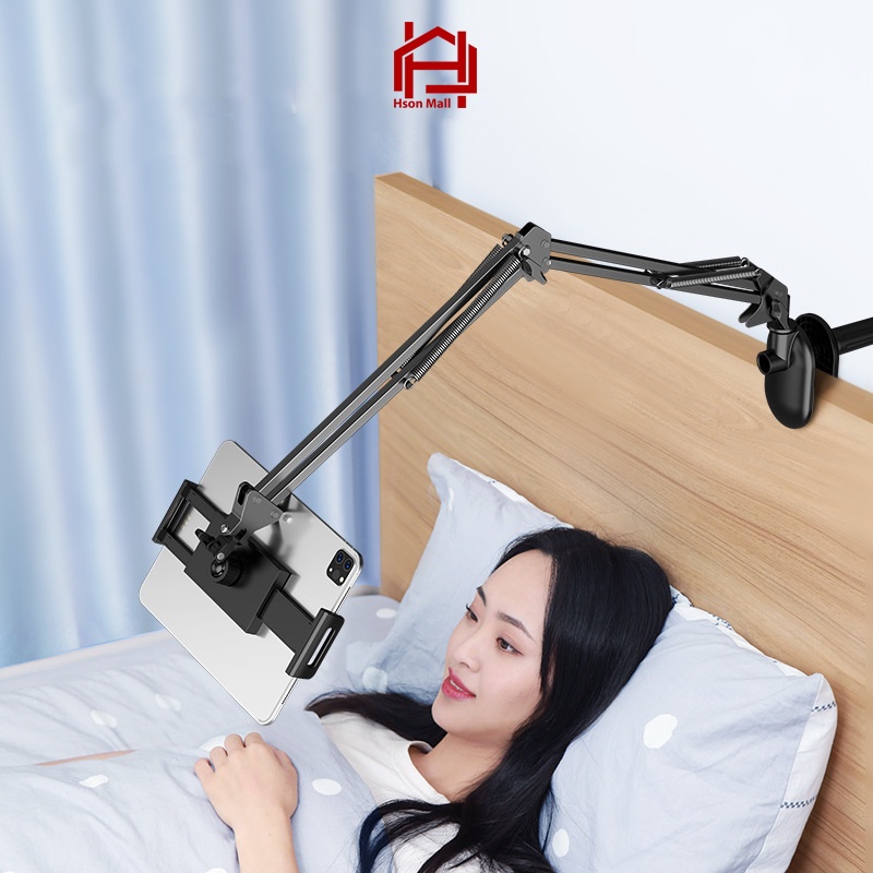 Giá đỡ điện thoại, máy tính bảng, kẹp ipad đầu giường HSON, kẹp cạnh bàn xoay 360 độ điều chỉnh mọi góc độ