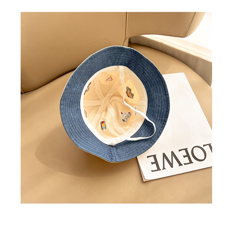 Nón Tai Bèo Mỏng Họa Tiết Sọc Caro Thời Trang Cho Bé