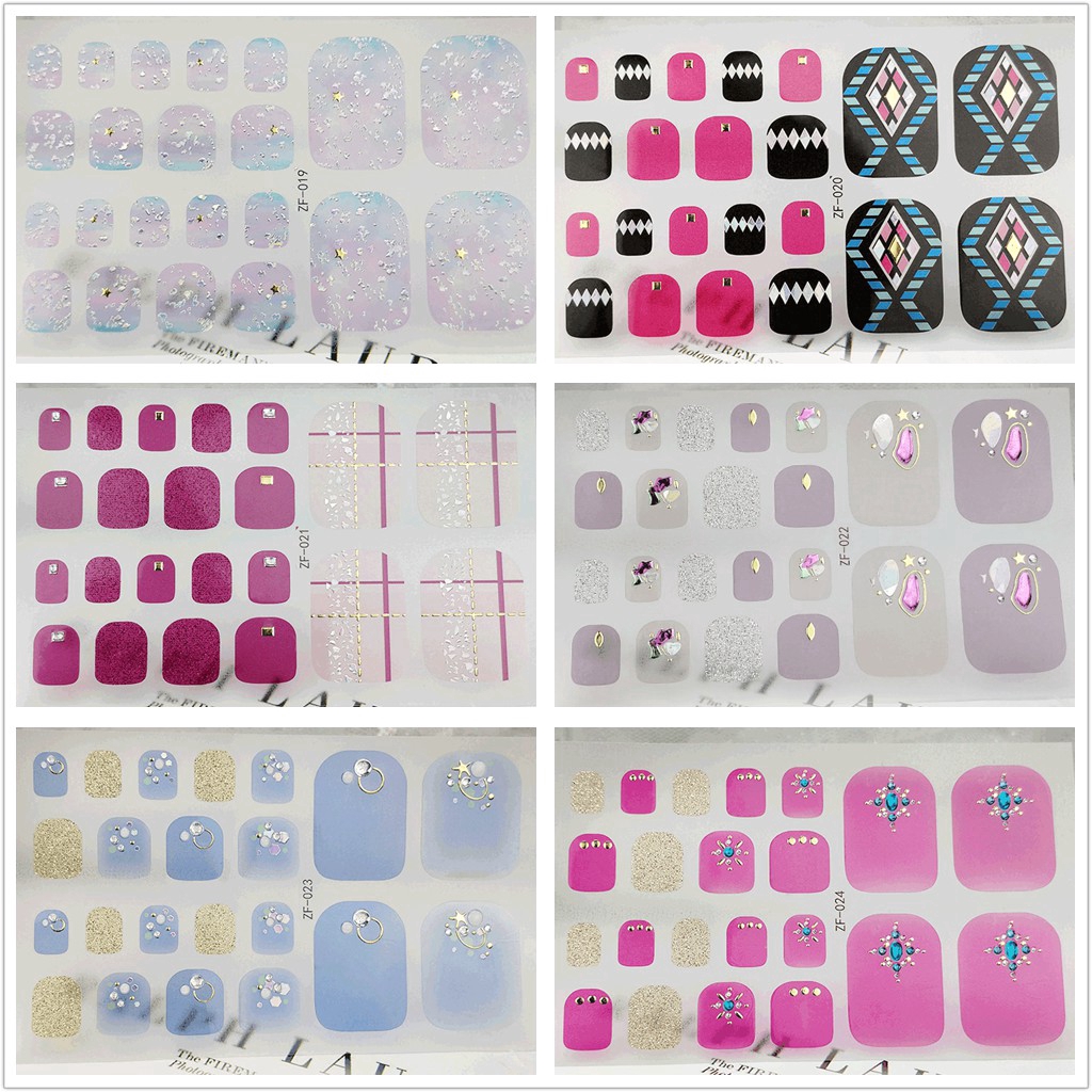 Nhãn Dán Trang Trí Móng Chân Nghệ Thuật Xinh Xắn