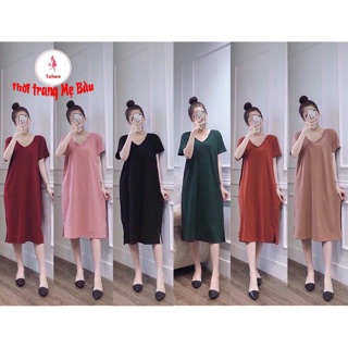 Váy phông suông thời trang bầu