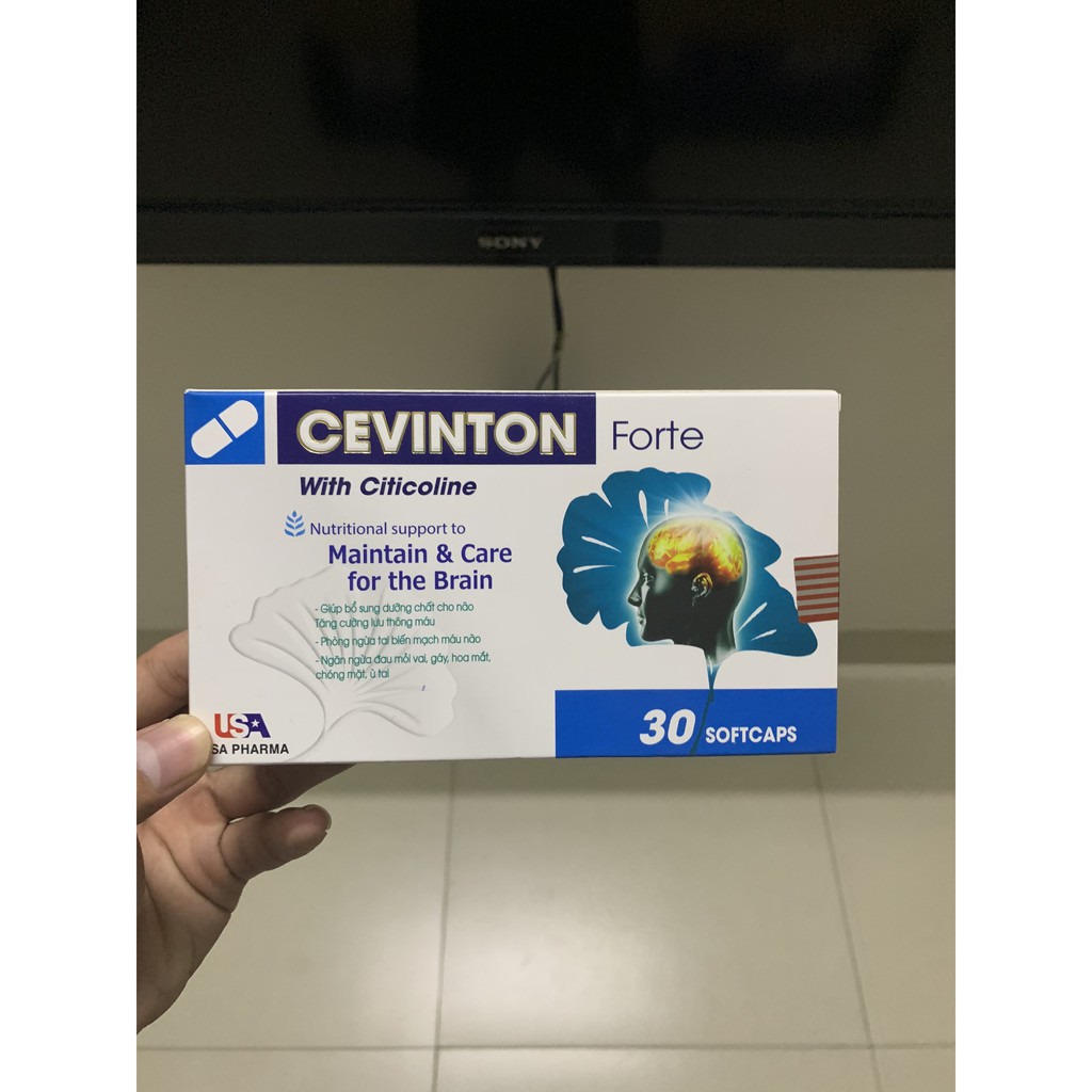 Viên bổ não CEVINTON FORT giúp tăng cường trí nhớ, tăng tuần hoàn máu não, ngừa tai biến - HỘP 30 viên | BigBuy360 - bigbuy360.vn