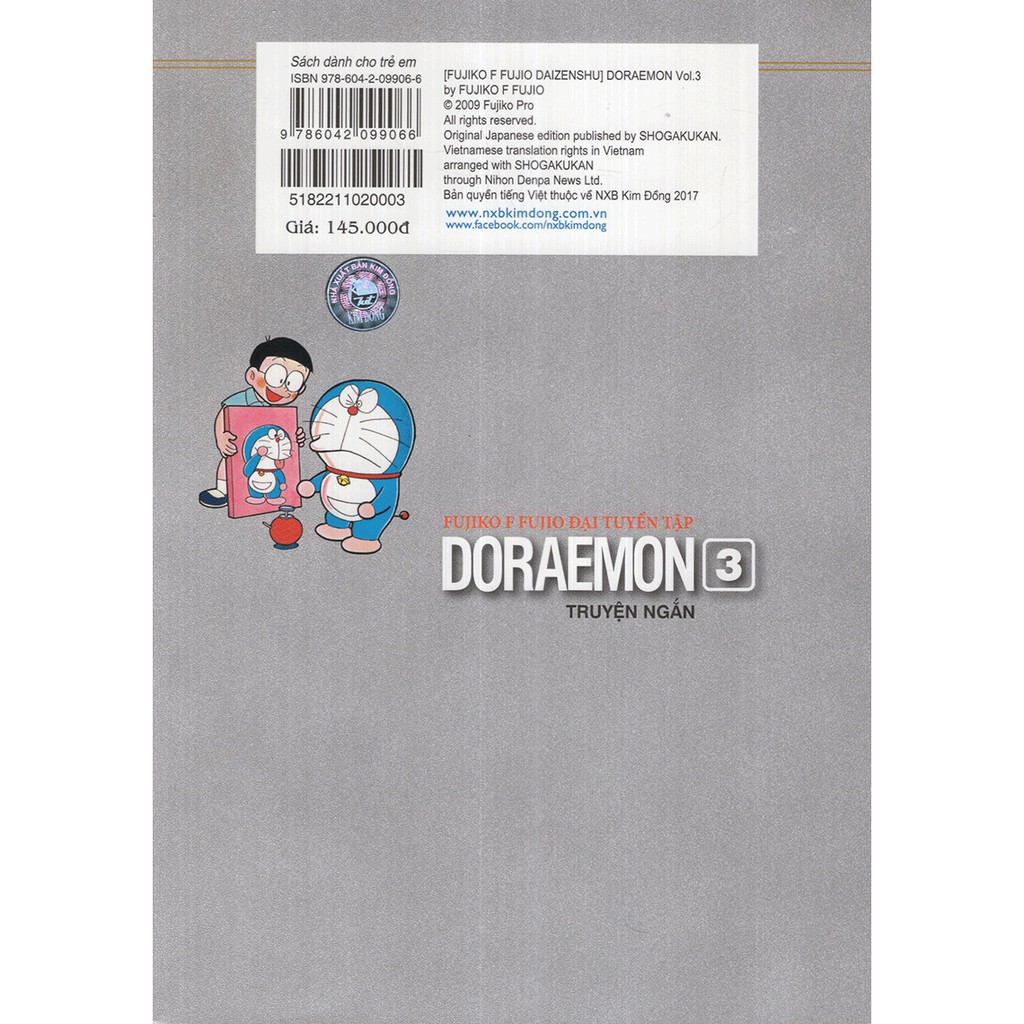 Sách - Fujiko F Fujio Đại Tuyển Tập - Doraemon Truyện Ngắn (Tập 3) | BigBuy360 - bigbuy360.vn