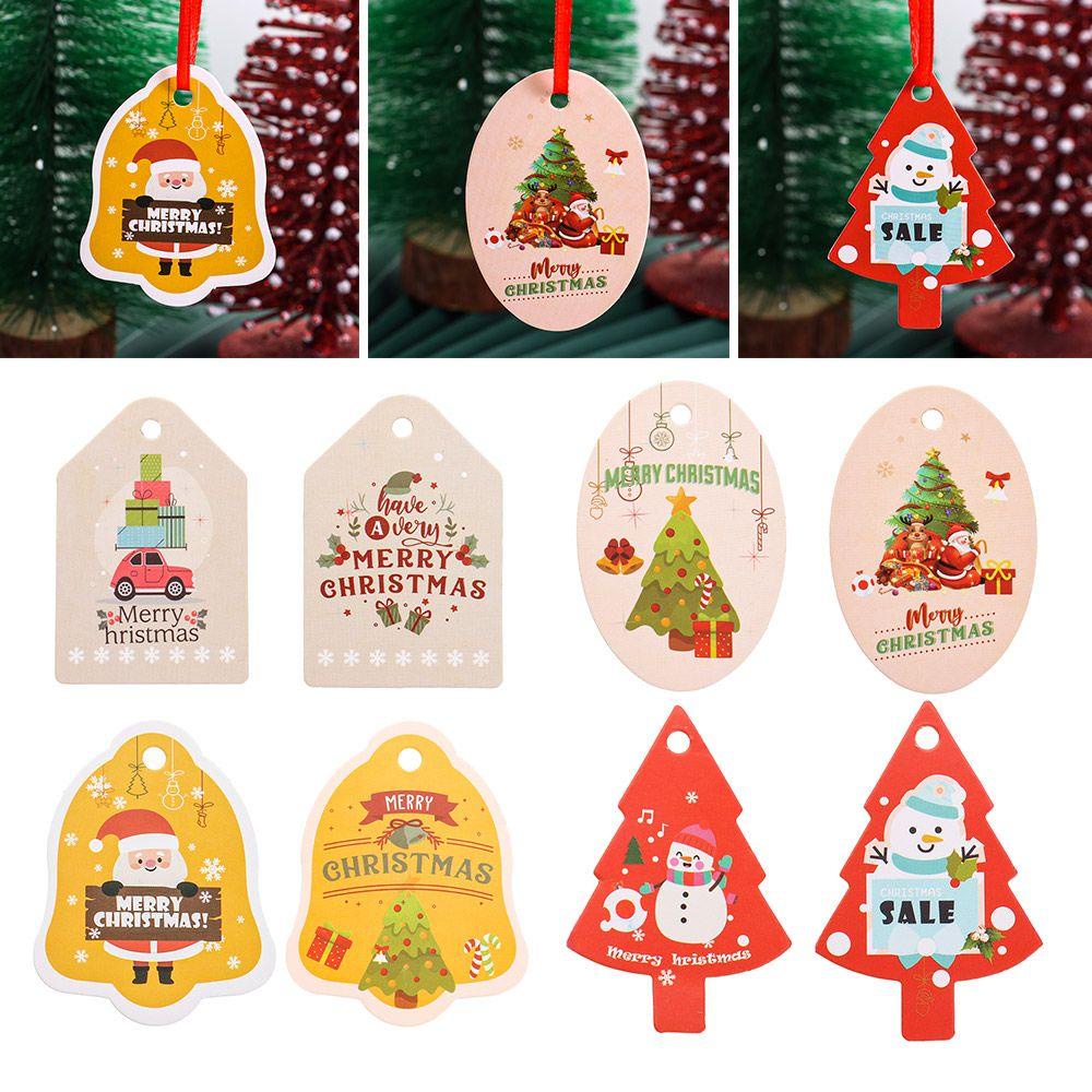 MUVAKO Set 160 Thẻ Giấy Hình Ông Già Noel Và Bông Tuyết Trang Trí Giáng Sinh Mới