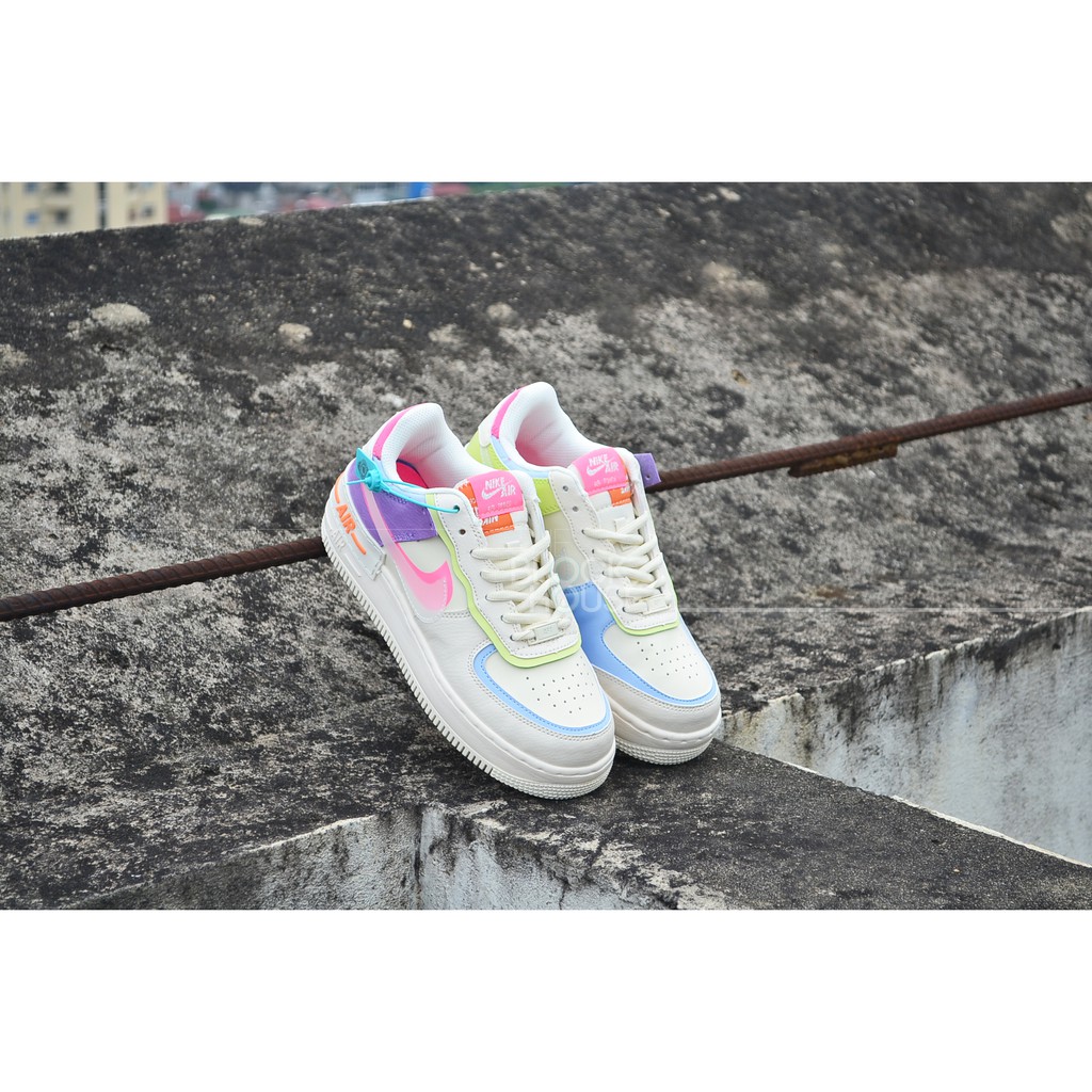 GIÀY N AIR FORCE 1 SHADOW BEIGE PINK TRANSLUCENT SWOOSH