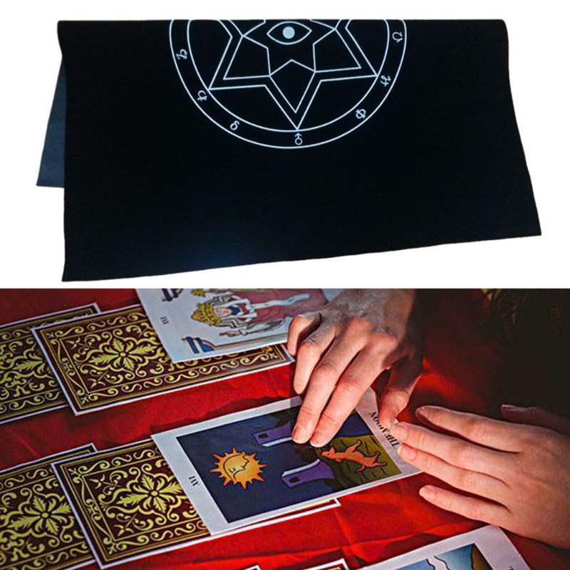 Khăn trải bàn chơi bài tarot nghệ thuật chất liệu vải hình vuông