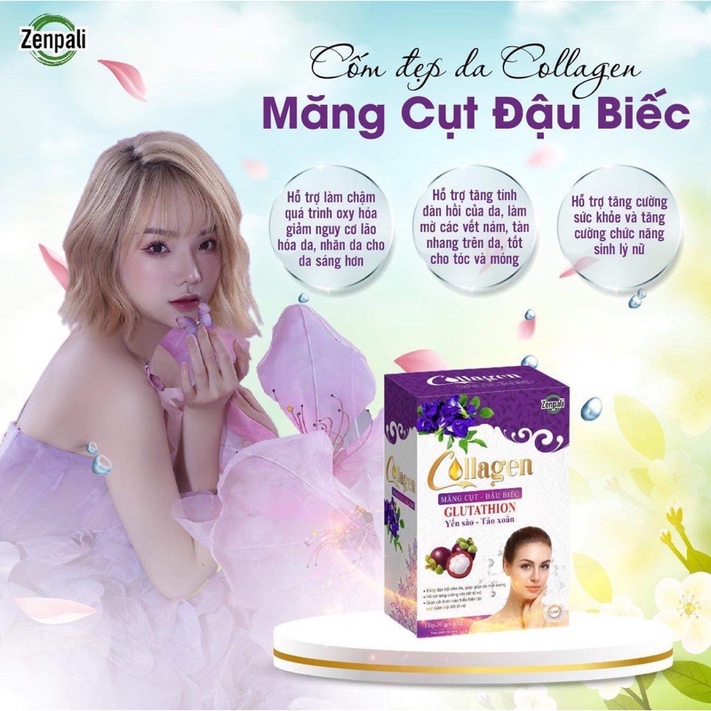 Collagen Măng cụt đậu biếc hộp 30 gói