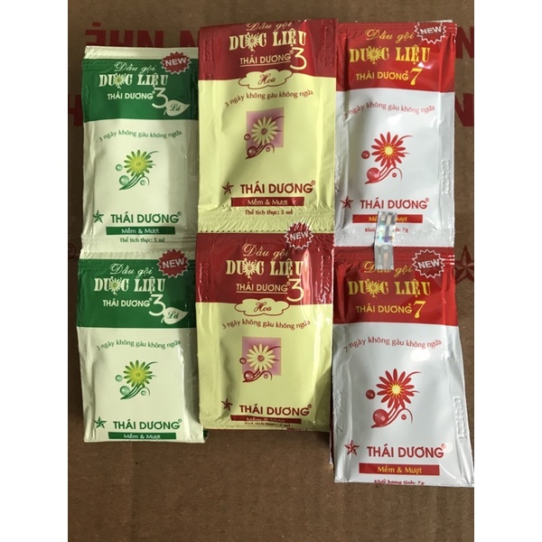 Dầu Gội Dược Liệu Thái Dương 3 & 7 10 gói x 5ml
