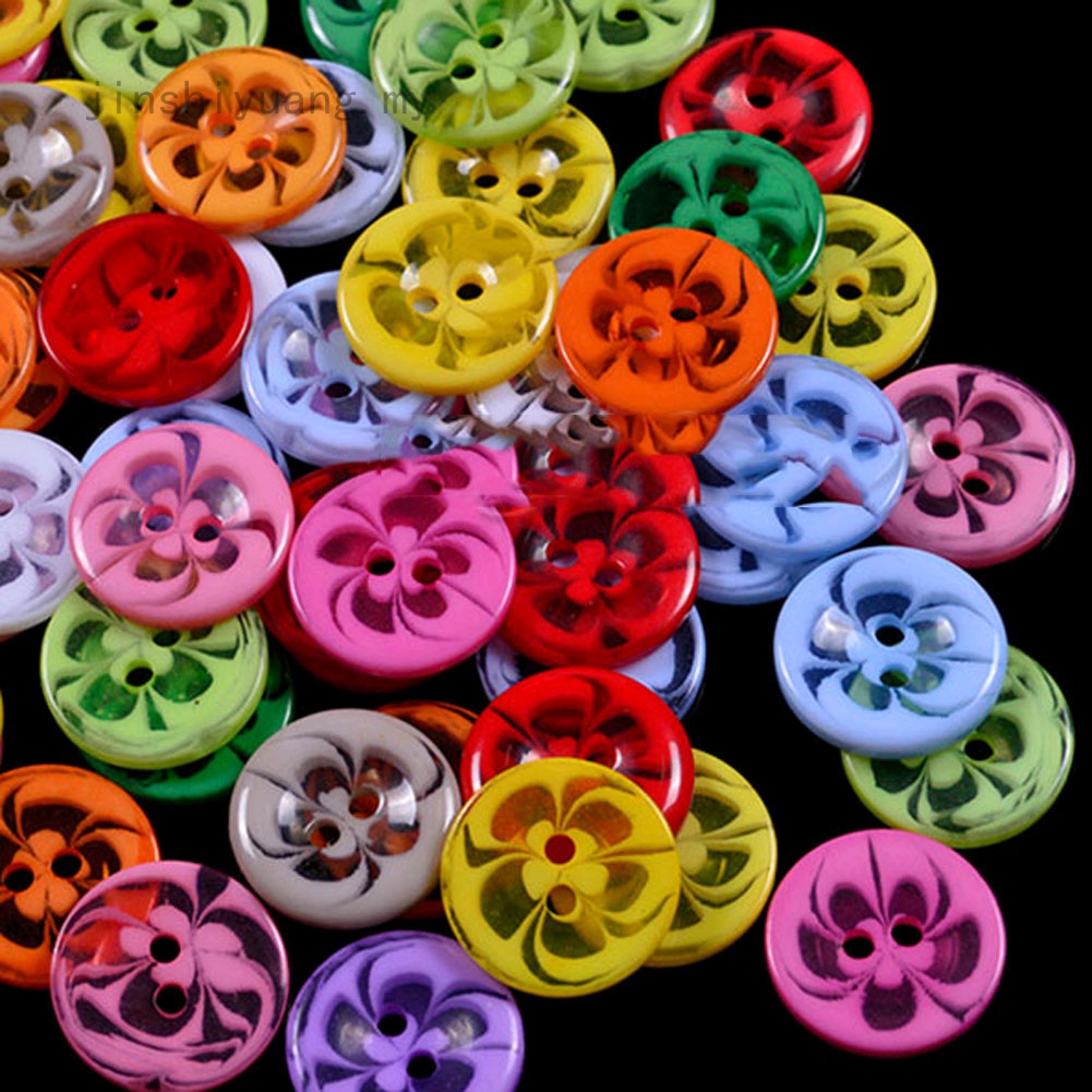 Set 10 Cúc Áo Hình Bông Hoa 14mm