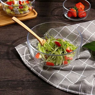 Tô Thủy Tinh Miệng Nông Đựng Salad Tiện Dụng