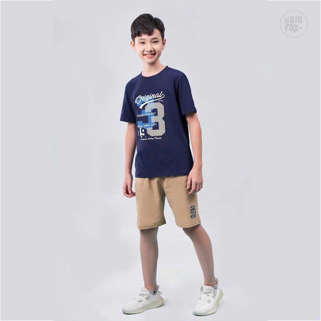 Áo Thun Bé Trai Size Đại Bigfox, Áo Phông Trẻ Em In Hình Số 3,Chất Cotton Xuất