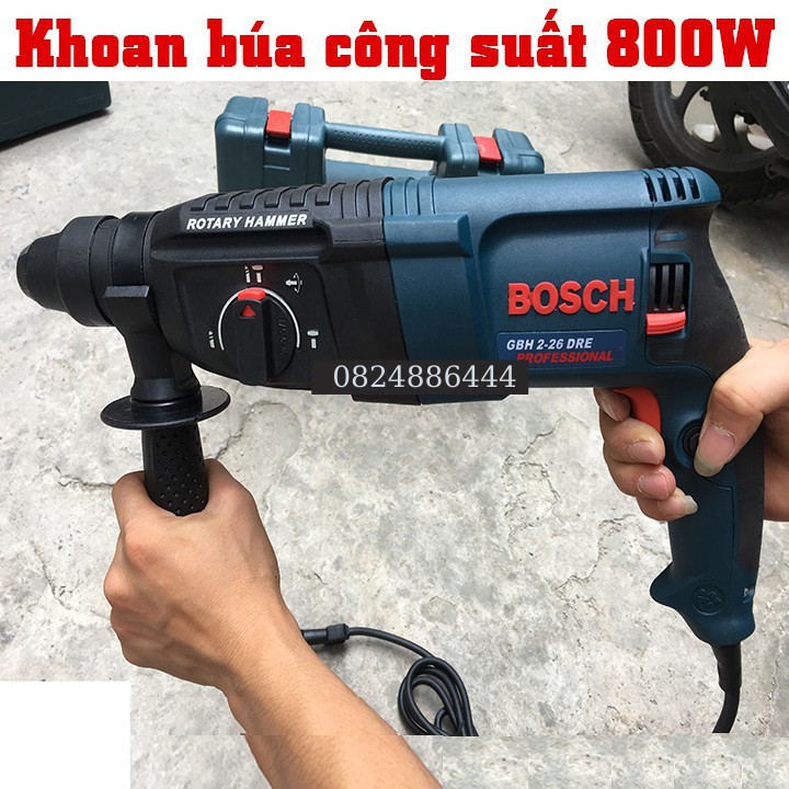 Máy khoan bê tông 2-26 100% dây đồng 3 chức năng tem chữ nổi Chính hãng