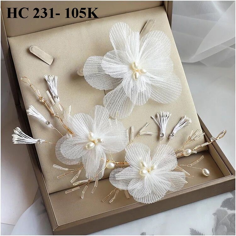 Bộ 3 bông hoa siêu đẹp cài tóc