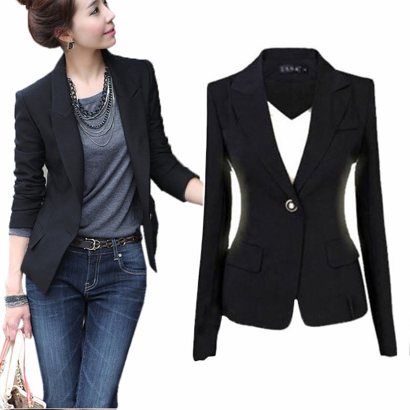 FREESHIP ĐƠN 99K_ ☛☏❤Fashion Womens Coat Slim Office Ladies Blazer One Button Suit