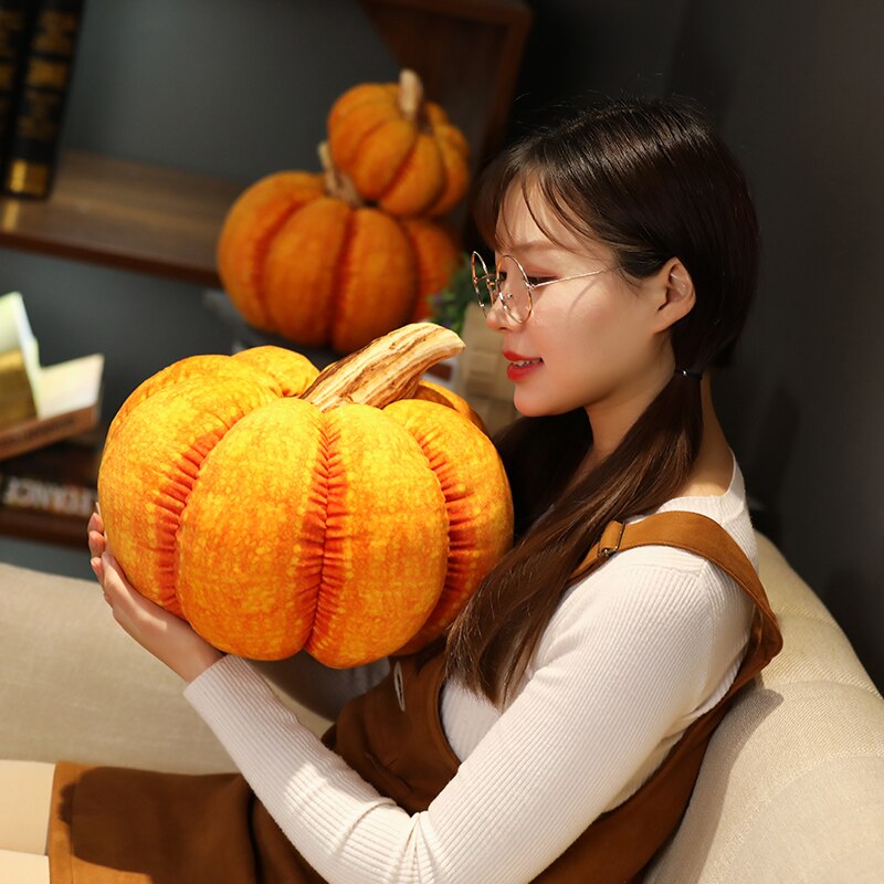 1 Máy Tính 15CM Mô Phỏng Bí Đỏ Sang Trọng Đồ Chơi Nhồi Bông Mềm Rau Búp Bê Sofa Cushaw Gối Trẻ Em Halloween Quà Tặng Giá