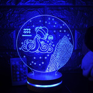 Đèn led 3D - Cung Hoàng Đạo - Bảo Bình