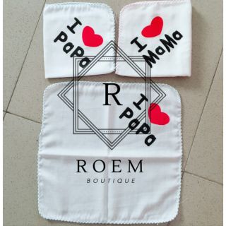 Gói 10 chiếc khăn xô i love mama, papa