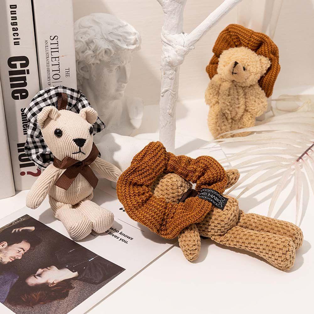 Dây Cột Tóc Scrunchies 15H Bằng Vải Bông Kiểu Hoạt Hình Dễ Thương Đơn Giản Cho Nữ