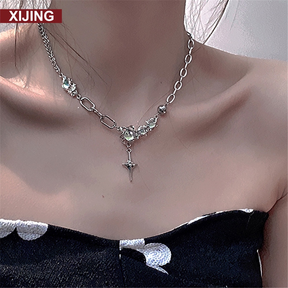 【XJ-COD】moonstone Vòng cổ Chuỗi Hạt Đá Thạch Anh Nhẹ Nhàng Sang Trọng Thời Trang Mùa Hè Cho Nữ Senior
